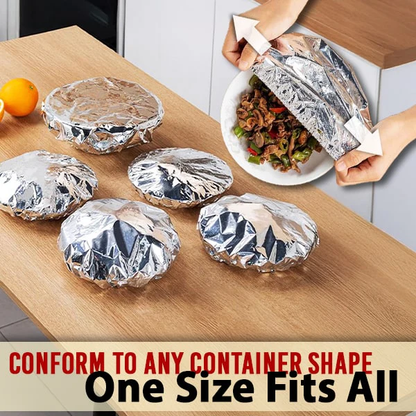 Reusable Heat-Locking Aluminum Foil Food Cover (50PCS)